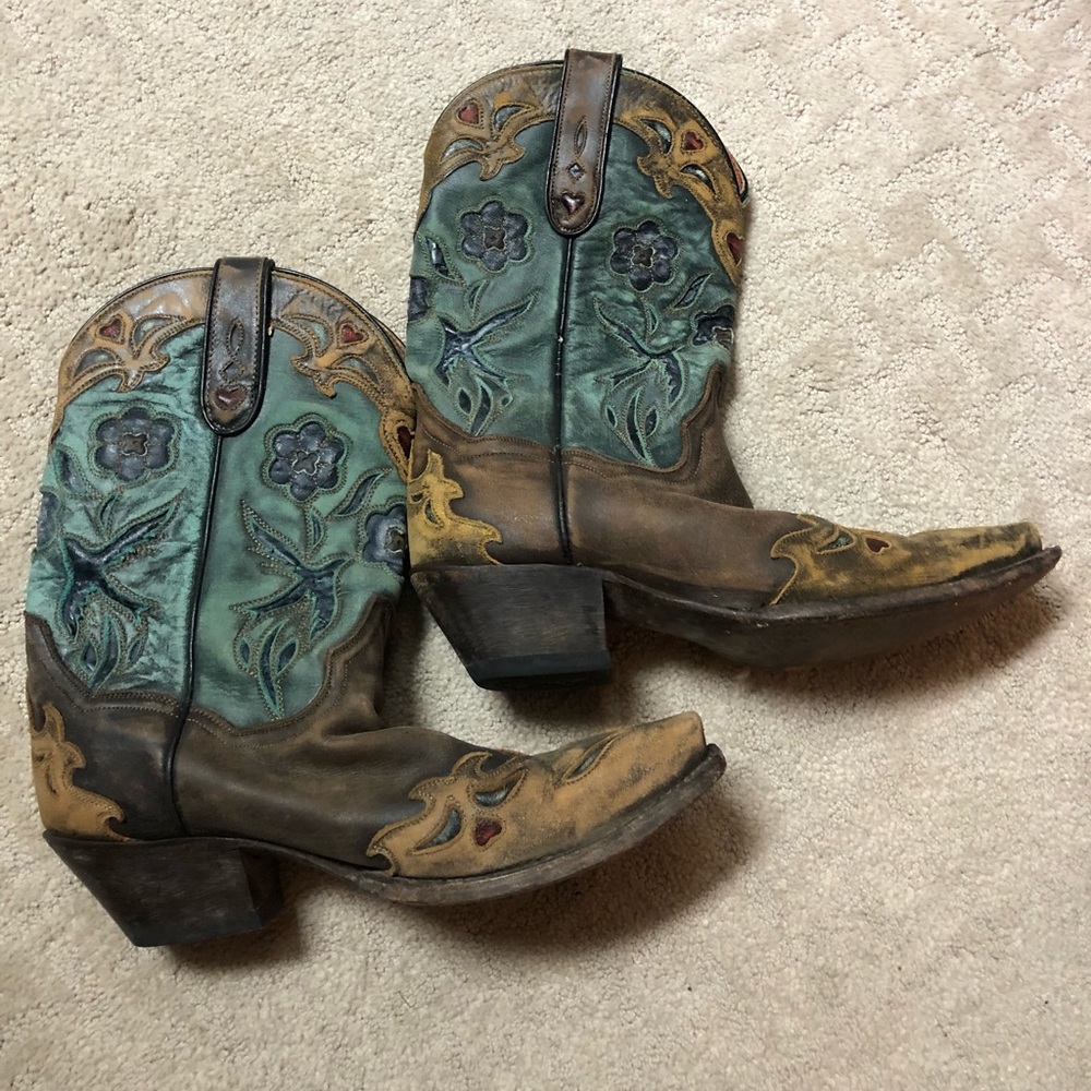 Womens DanPost Vintage Bluebird Cowgirl Boot
